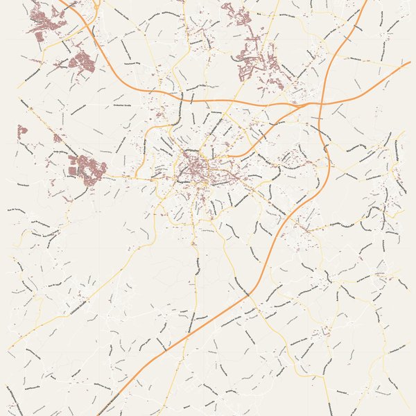 Aachen street map with house numbers — printable address map PDF, Germany