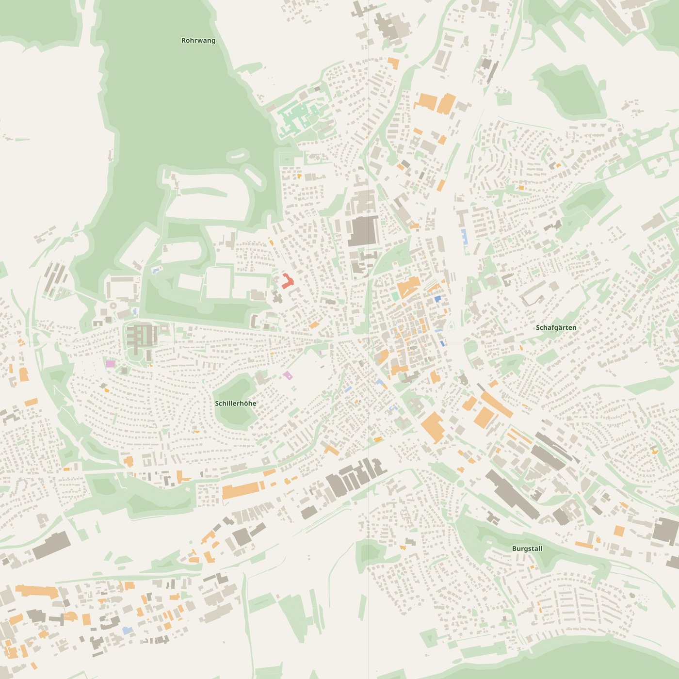Aalen Map PDF — Printable Street Map Poster with House Numbers