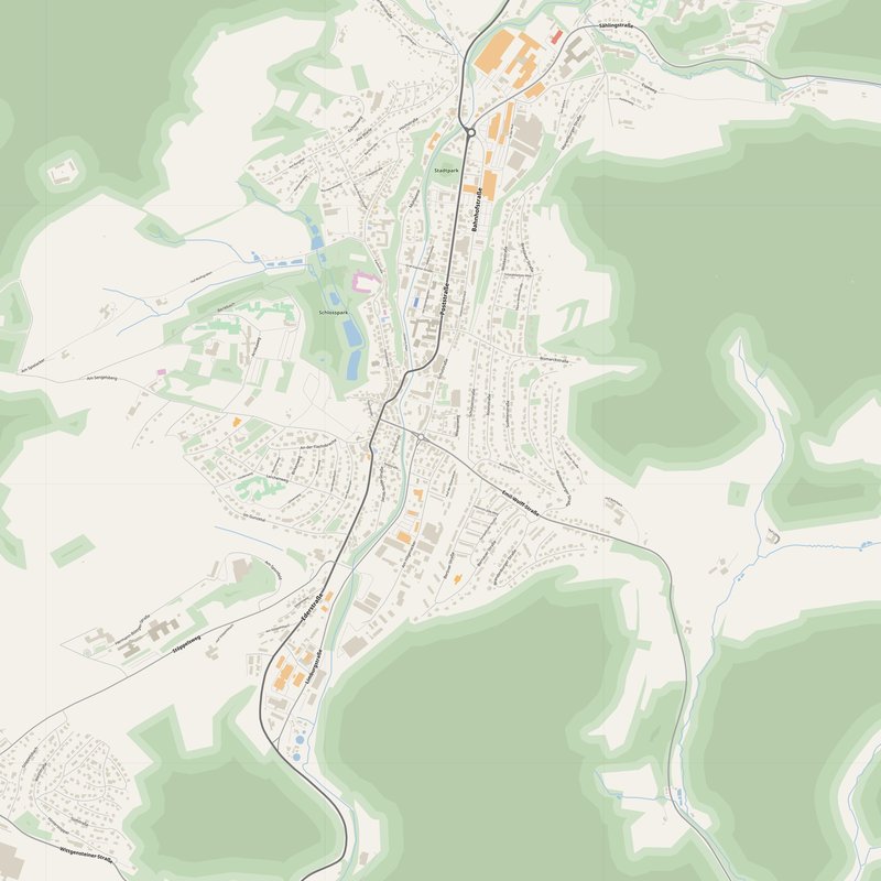 Bad Berleburg Map PDF — Printable Street Map Poster with House Numbers