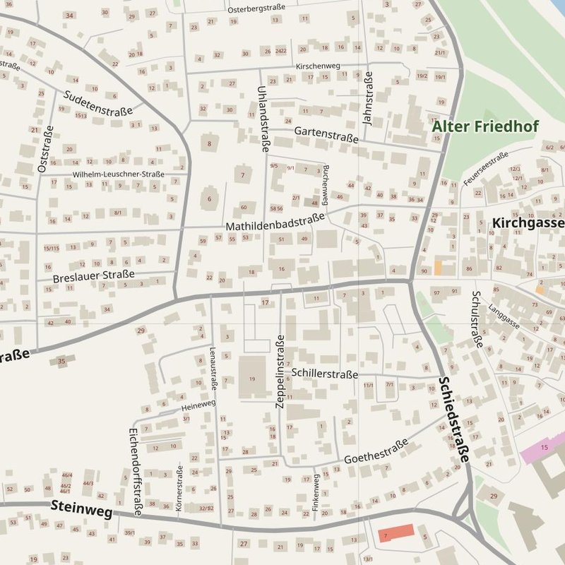 Bad Rappenau street map with house numbers — printable address map PDF, Germany