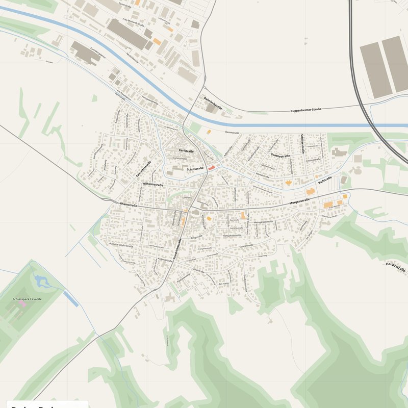Baden-Baden Map PDF — Printable Street Map Poster with House Numbers