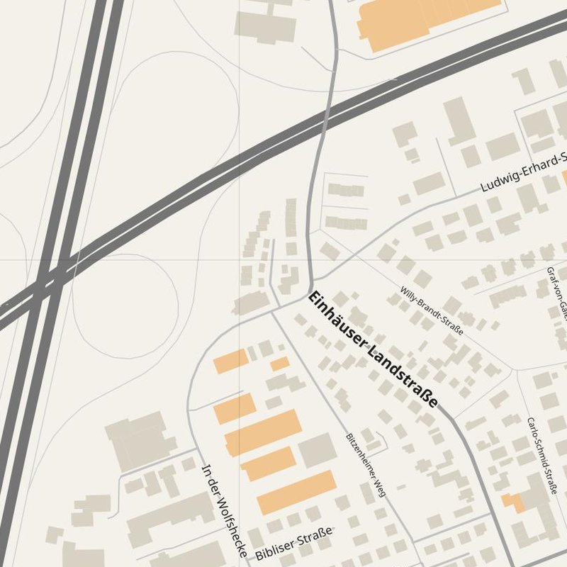 Bensheim street map with house numbers — printable address map PDF, Germany