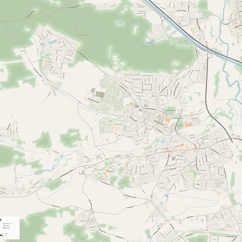 Zirndorf Map PDF — Printable Street Map Poster with House Numbers
