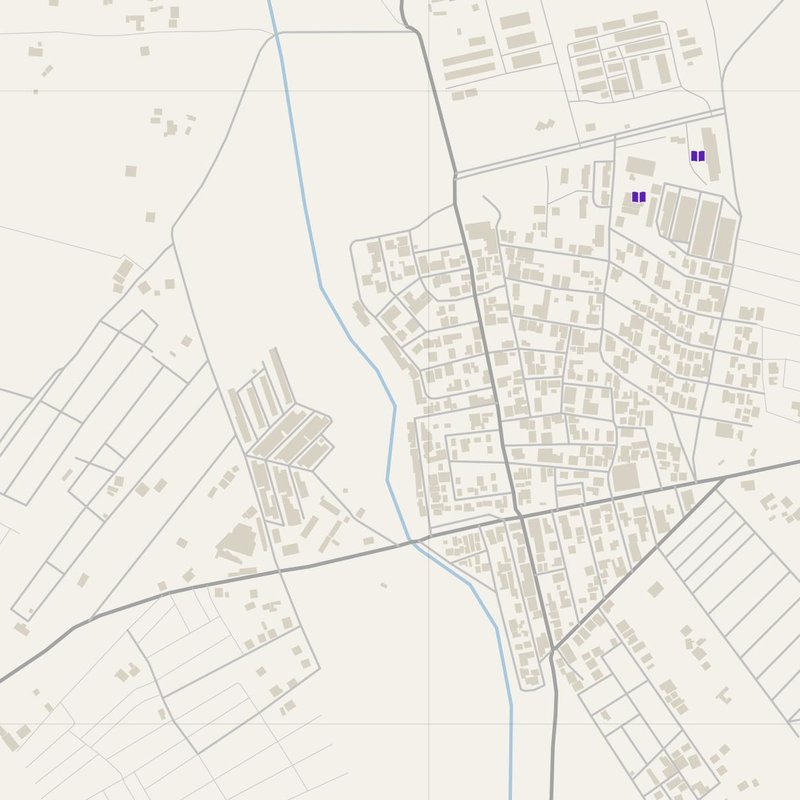 Aïn Arnat map with house numbers, hospitals, police and fire stations — printable PDF, Algeria