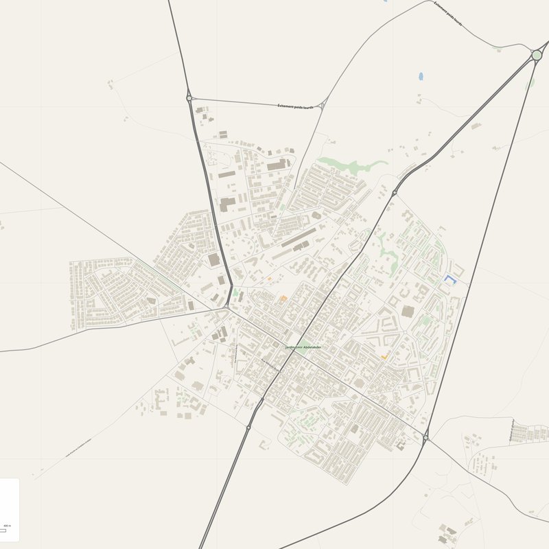 Aïn Bessem Map PDF — Printable Street Map Poster with House Numbers