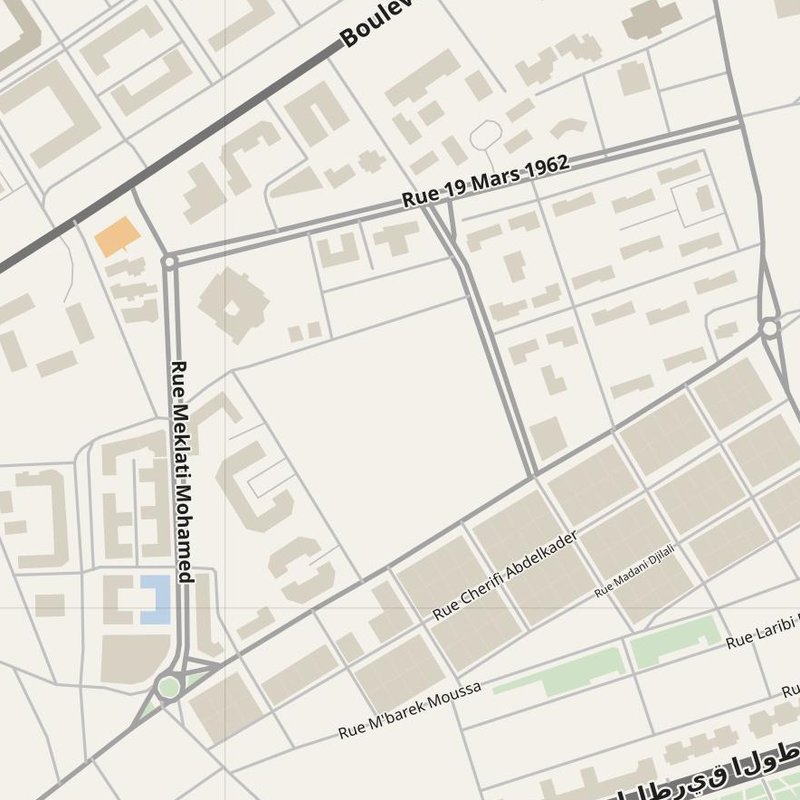 Aïn Defla street map with house numbers — printable address map PDF, Algeria