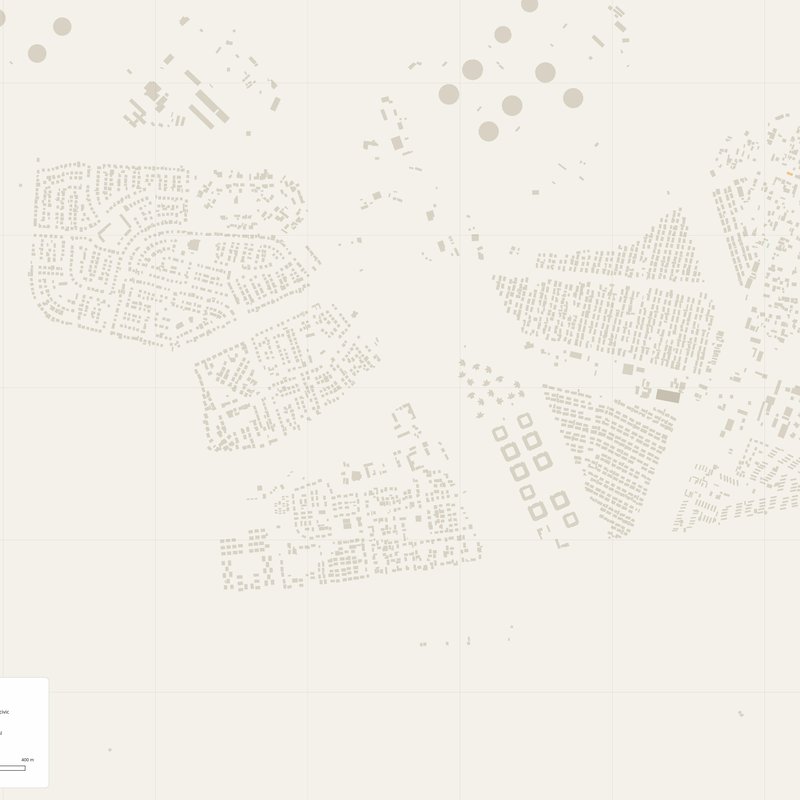 Aïn el Bya Map PDF — Printable Street Map Poster with House Numbers