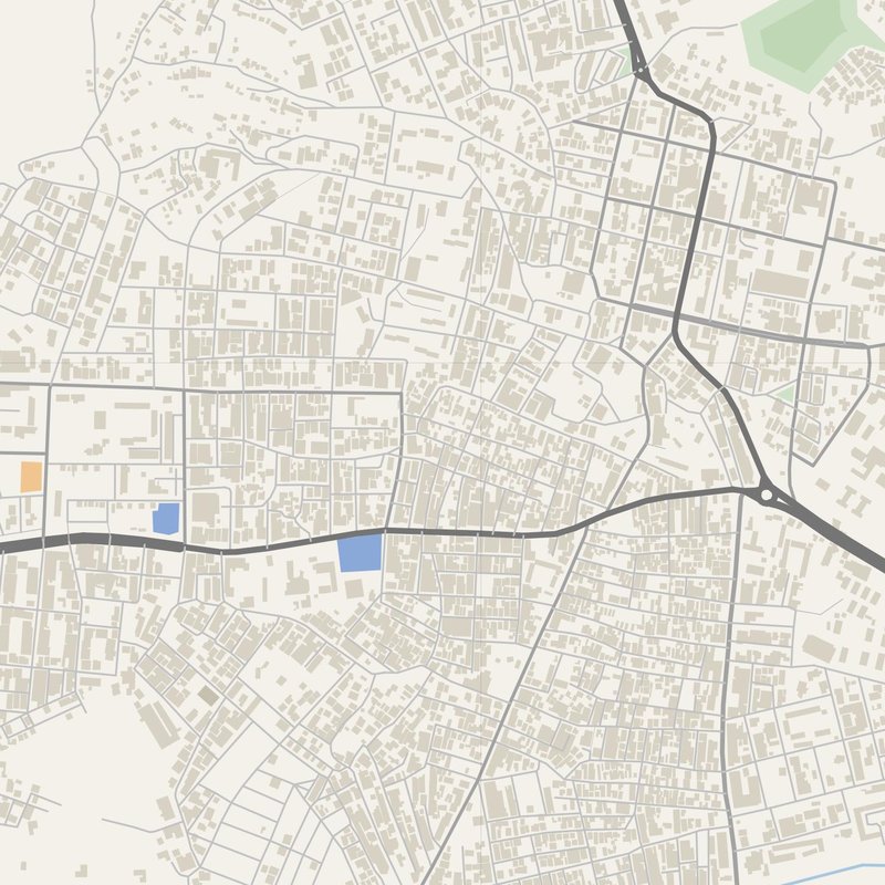 Aïn Fakroun street map with house numbers — printable address map PDF, Algeria