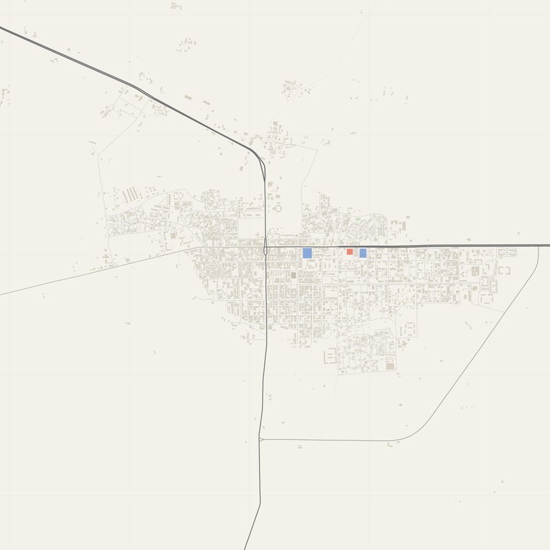 Aïn Kercha Map PDF — Printable Street Map Poster with House Numbers