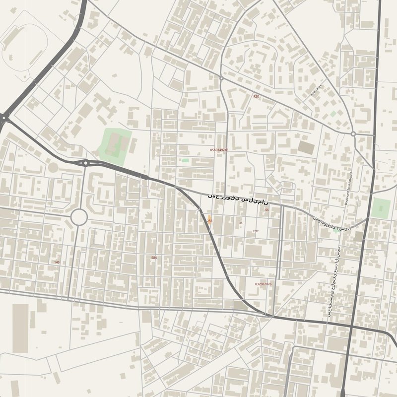 Aïn M’Lila street map with house numbers — printable address map PDF, Algeria
