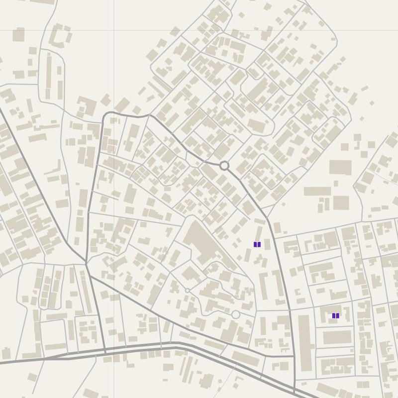 Aïn Oulmene map with house numbers, hospitals, police and fire stations — printable PDF, Algeria