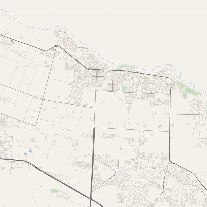 Aïn Taya Map PDF — Printable Street Map Poster with House Numbers