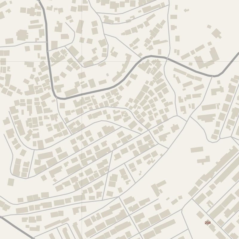 Zighout Youcef street map with house numbers — printable address map PDF, Algeria