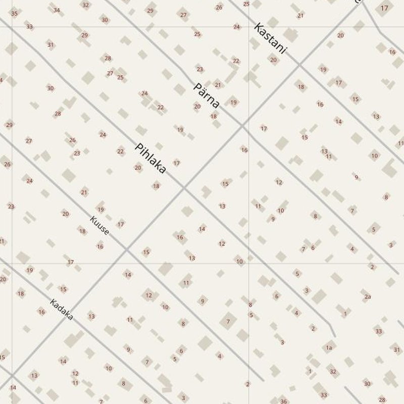 Narva street map with house numbers — printable address map PDF, Estonia