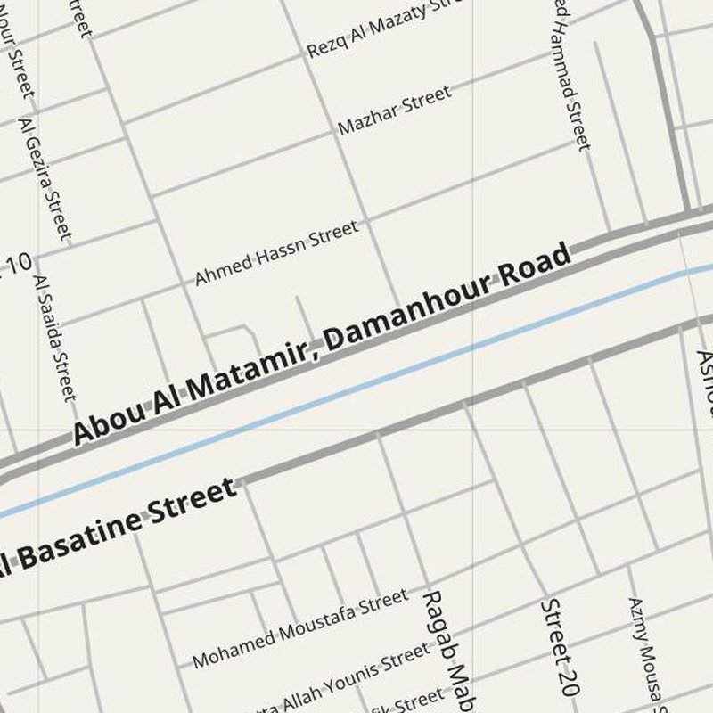 Abū al Maţāmīr map with house numbers, hospitals, police and fire stations — printable PDF, Egypt