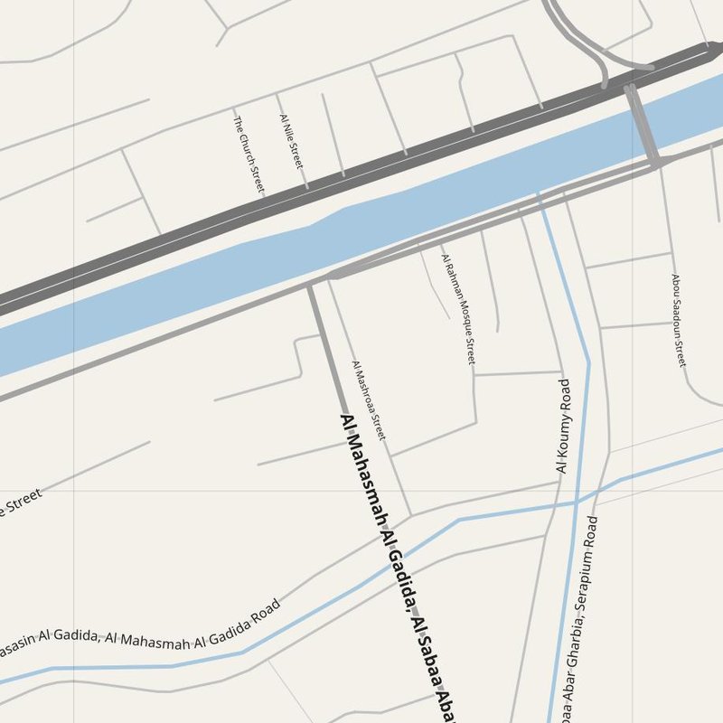 Abu Suweir-el-Mahatta street map with house numbers — printable address map PDF, Egypt