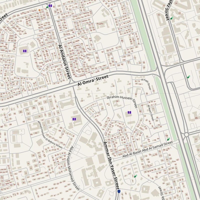 Al ‘Āshir min Ramaḑān map with house numbers, hospitals, police and fire stations — printable PDF, Egypt
