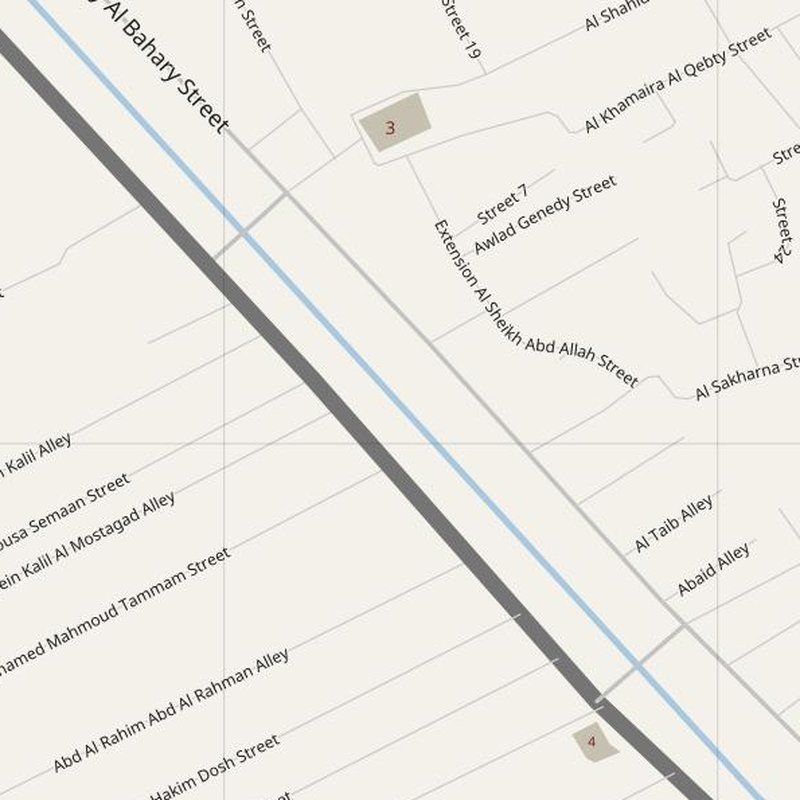 Al Badārī street map with house numbers — printable address map PDF, Egypt