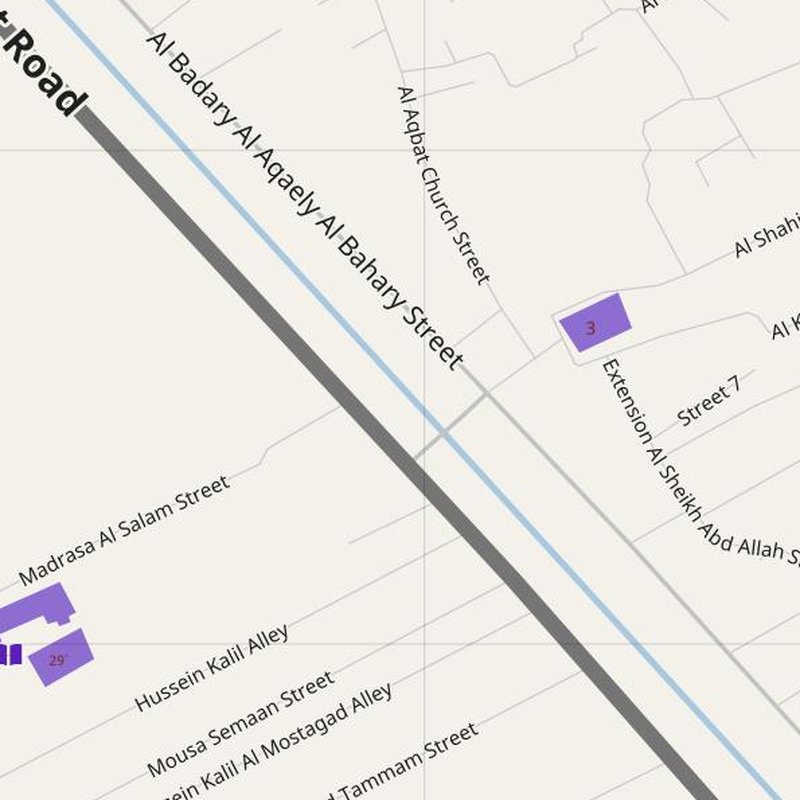 Al Badārī map with house numbers, hospitals, police and fire stations — printable PDF, Egypt