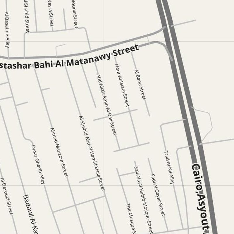 Al Badrashayn street map with house numbers — printable address map PDF, Egypt