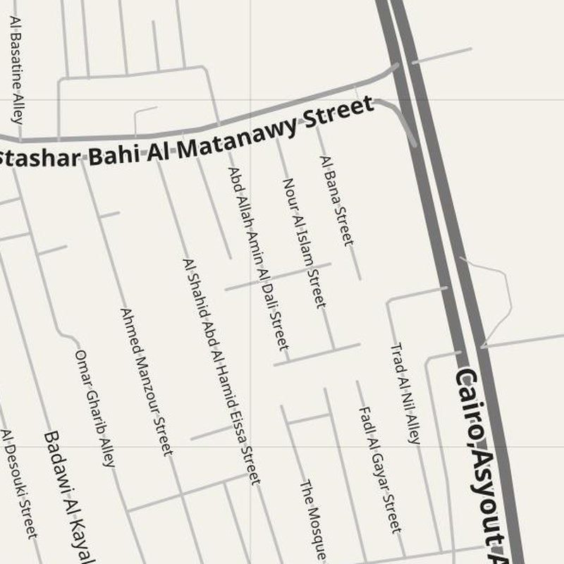 Al Badrashayn map with house numbers, hospitals, police and fire stations — printable PDF, Egypt