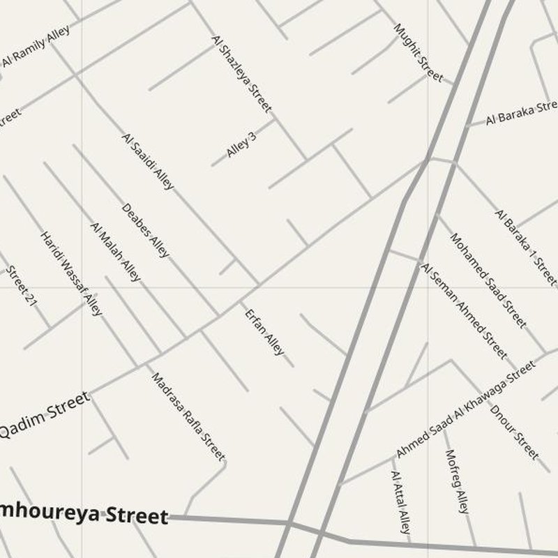 Al Balyanā street map with house numbers — printable address map PDF, Egypt