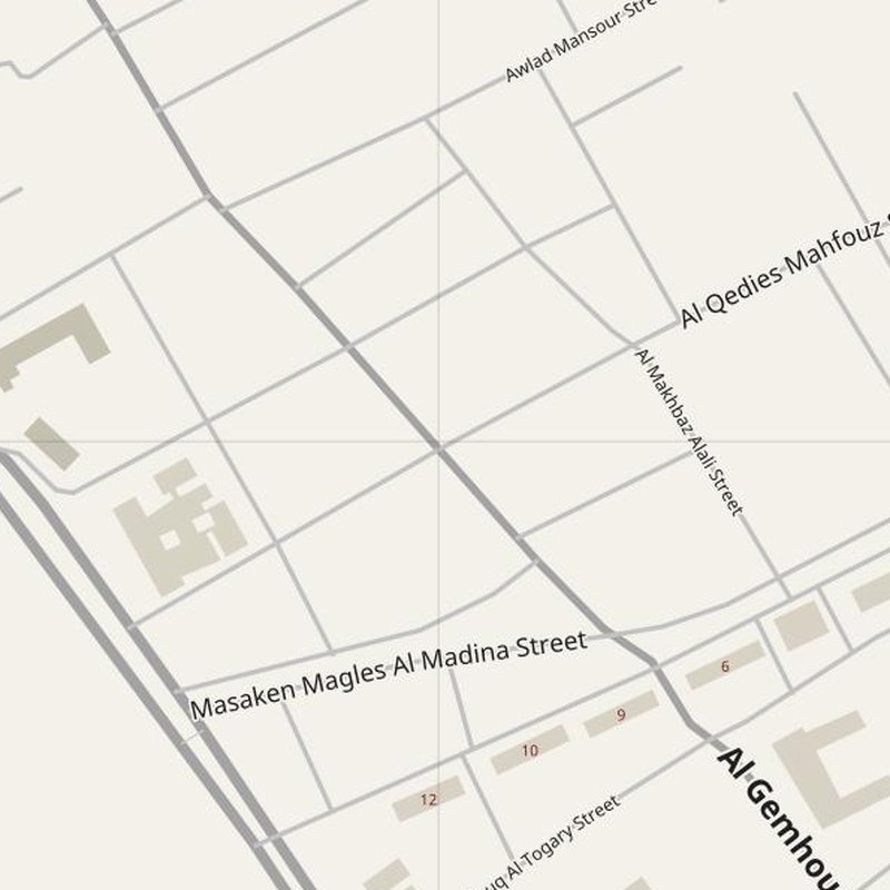 Al Ghanāyim street map with house numbers — printable address map PDF, Egypt