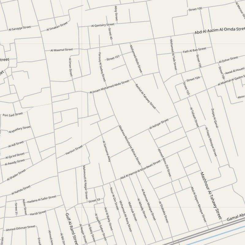 Al Ḩusaynīyah street map with house numbers — printable address map PDF, Egypt