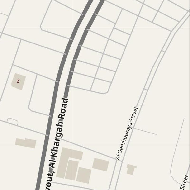 Al Khārjah street map with house numbers — printable address map PDF, Egypt