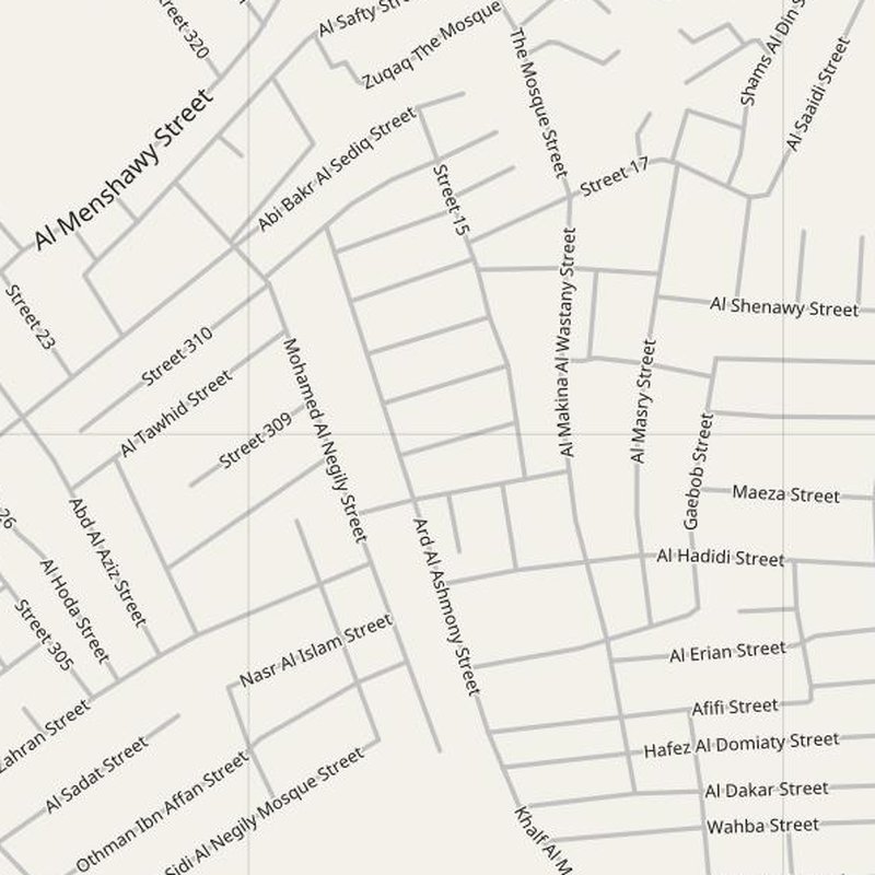 Al Maḩmūdīyah street map with house numbers — printable address map PDF, Egypt