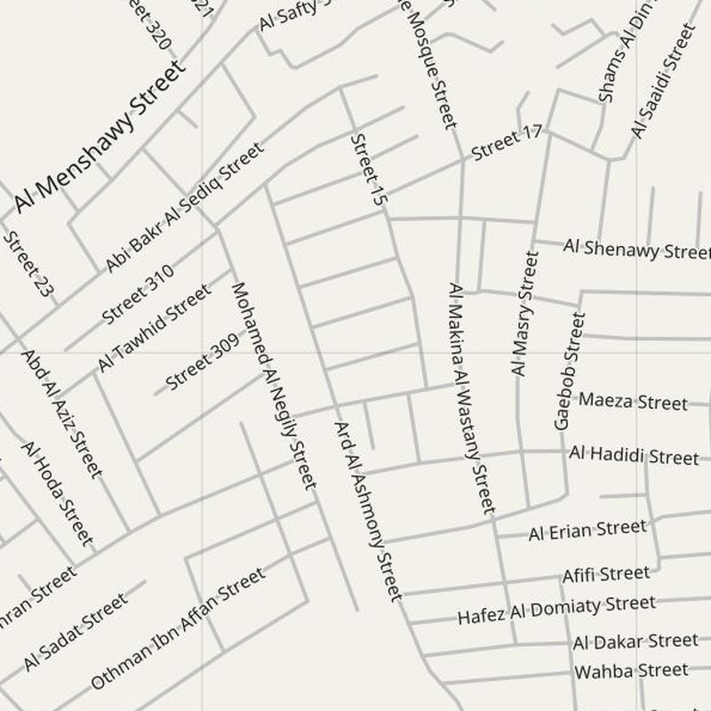 Al Maḩmūdīyah map with house numbers, hospitals, police and fire stations — printable PDF, Egypt