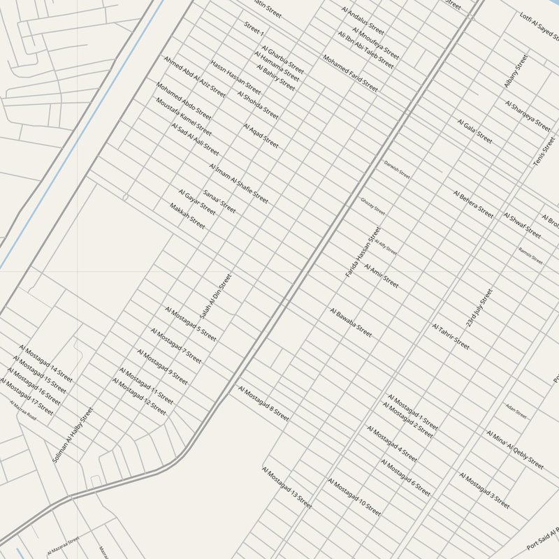 Al Maţarīyah street map with house numbers — printable address map PDF, Egypt