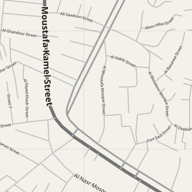 Al Qanāyāt street map with house numbers — printable address map PDF, Egypt