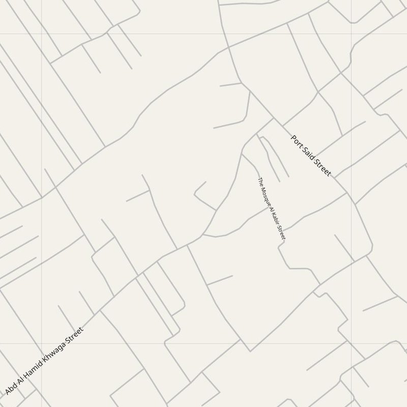 Al Waqf street map with house numbers — printable address map PDF, Egypt
