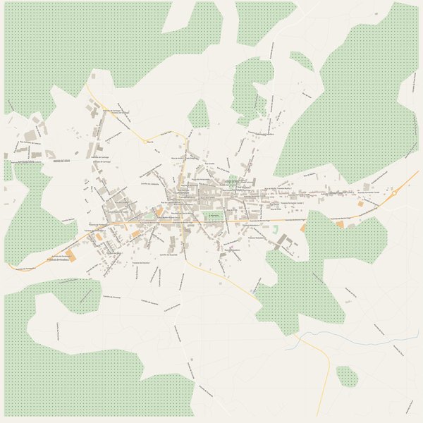 Streets and house numbers of A Estrada, Spain — printable PDF download