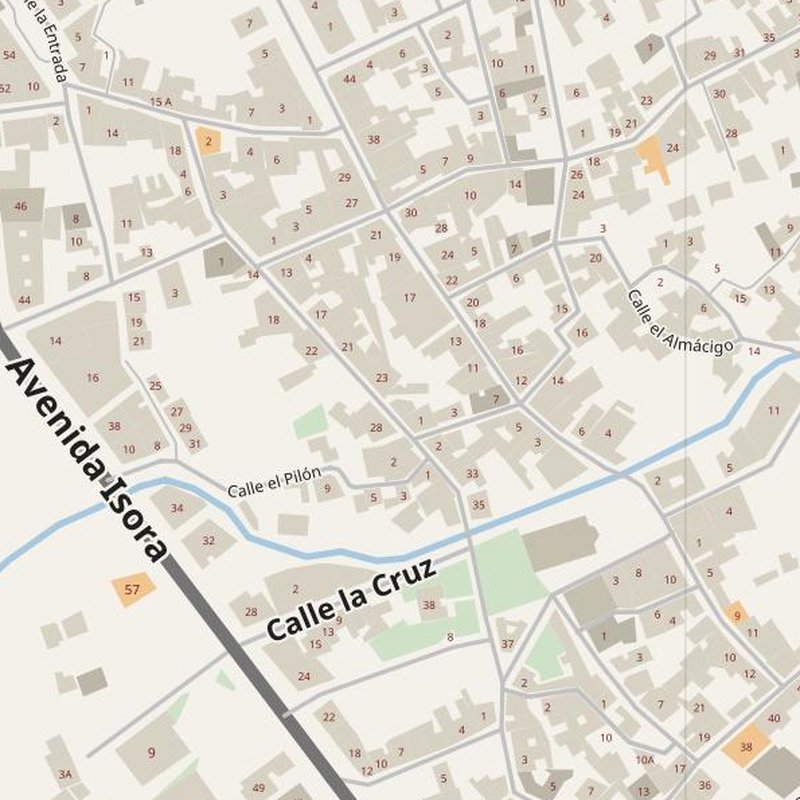 Adeje street map with house numbers — printable address map PDF, Spain