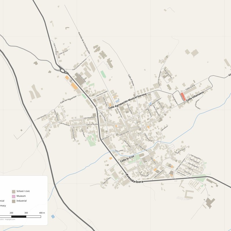 Adeje Map PDF — Printable Street Map Poster with House Numbers