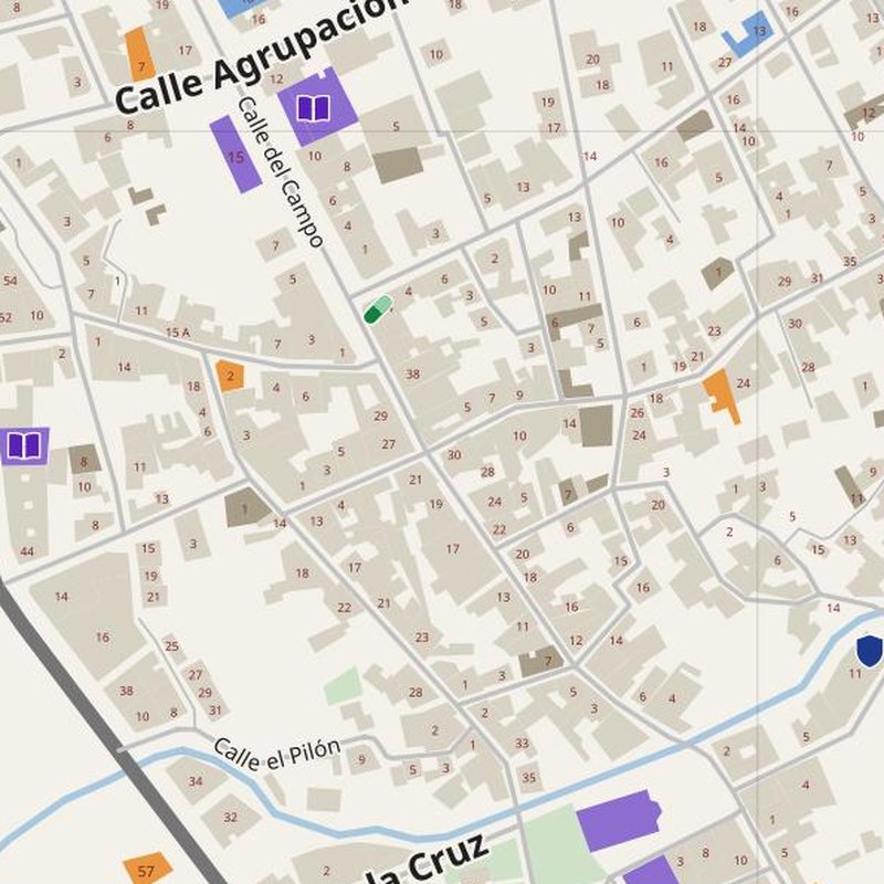 Adeje map with house numbers, hospitals, police and fire stations — printable PDF, Spain