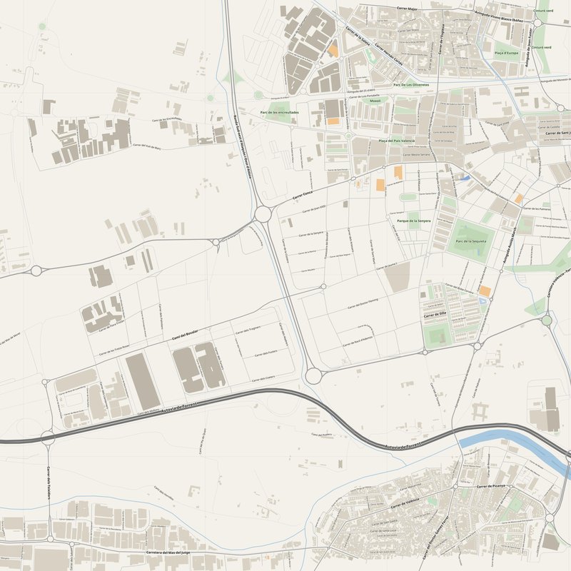 Alaquàs Map PDF — Printable Street Map Poster with House Numbers