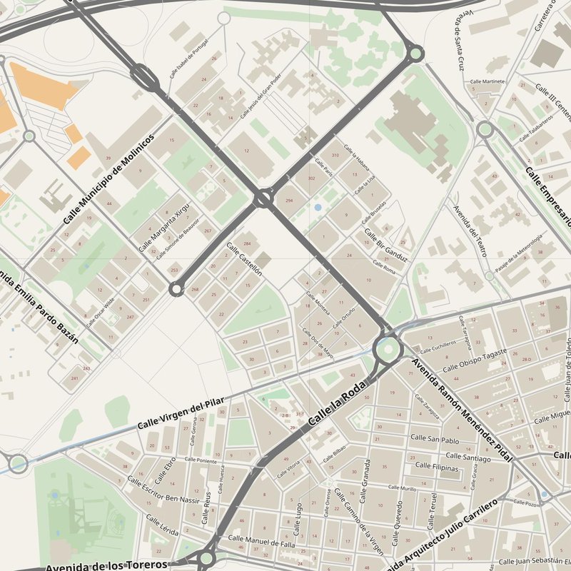 Albacete street map with house numbers — printable address map PDF, Spain