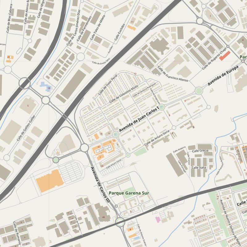 Alcalá de Henares street map with house numbers — printable address map PDF, Spain