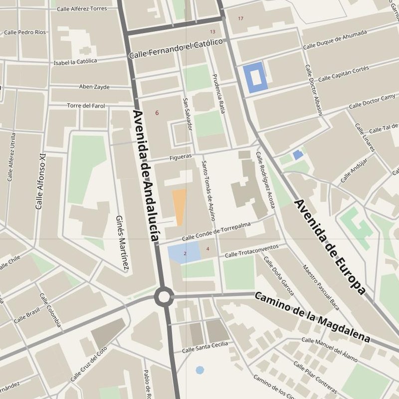 Alcalá la Real street map with house numbers — printable address map PDF, Spain