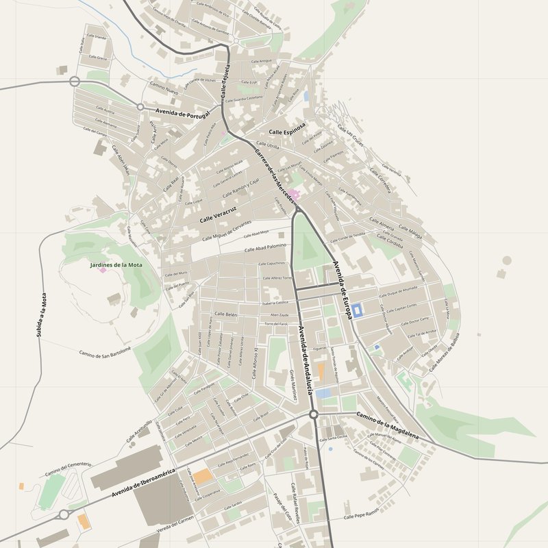 Alcalá la Real Map PDF — Printable Street Map Poster with House Numbers