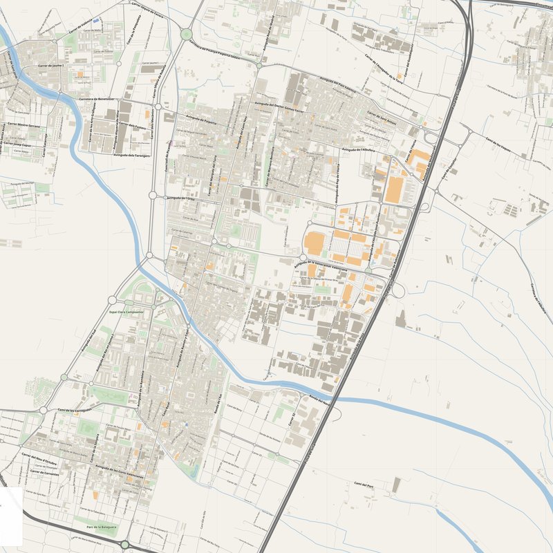 Alfafar Map PDF — Printable Street Map Poster with House Numbers