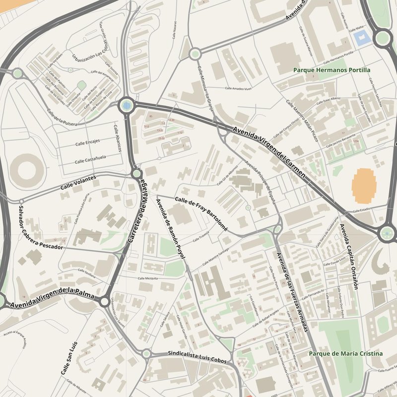 Algeciras street map with house numbers — printable address map PDF, Spain