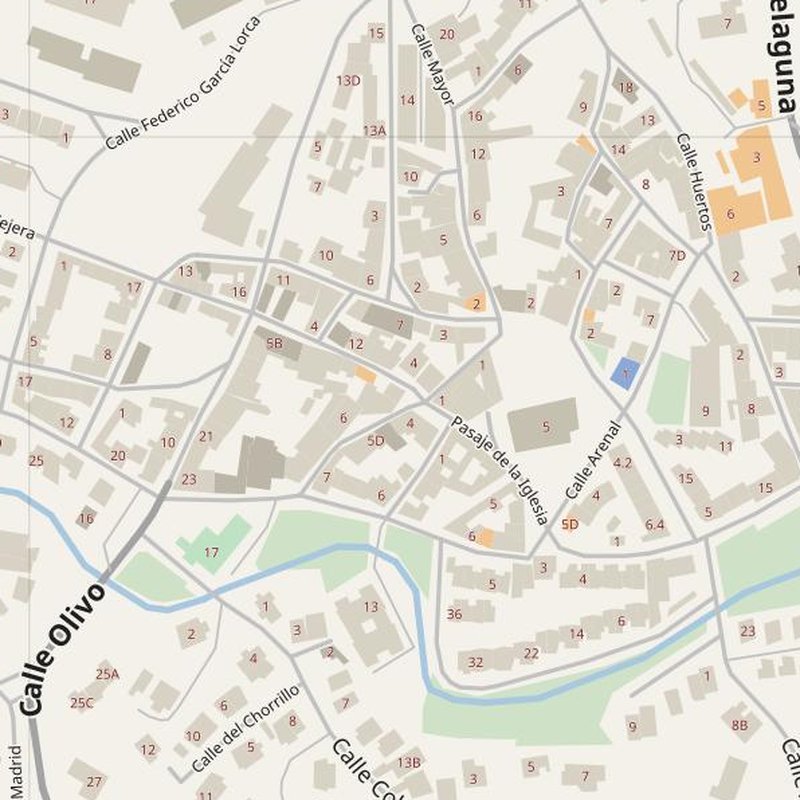 Algete street map with house numbers — printable address map PDF, Spain