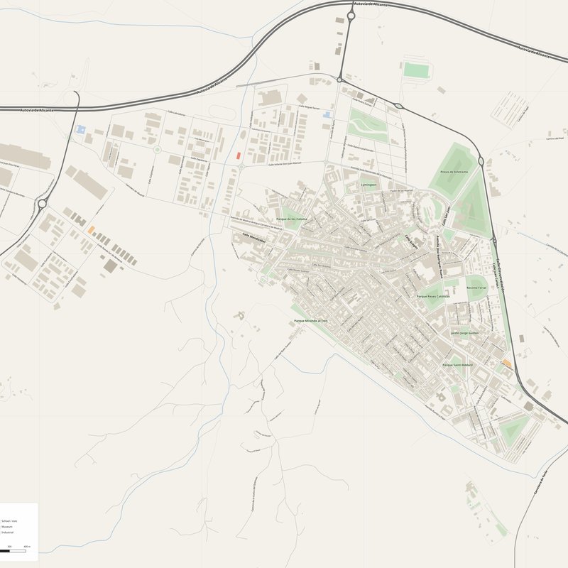Almansa Map PDF — Printable Street Map Poster with House Numbers
