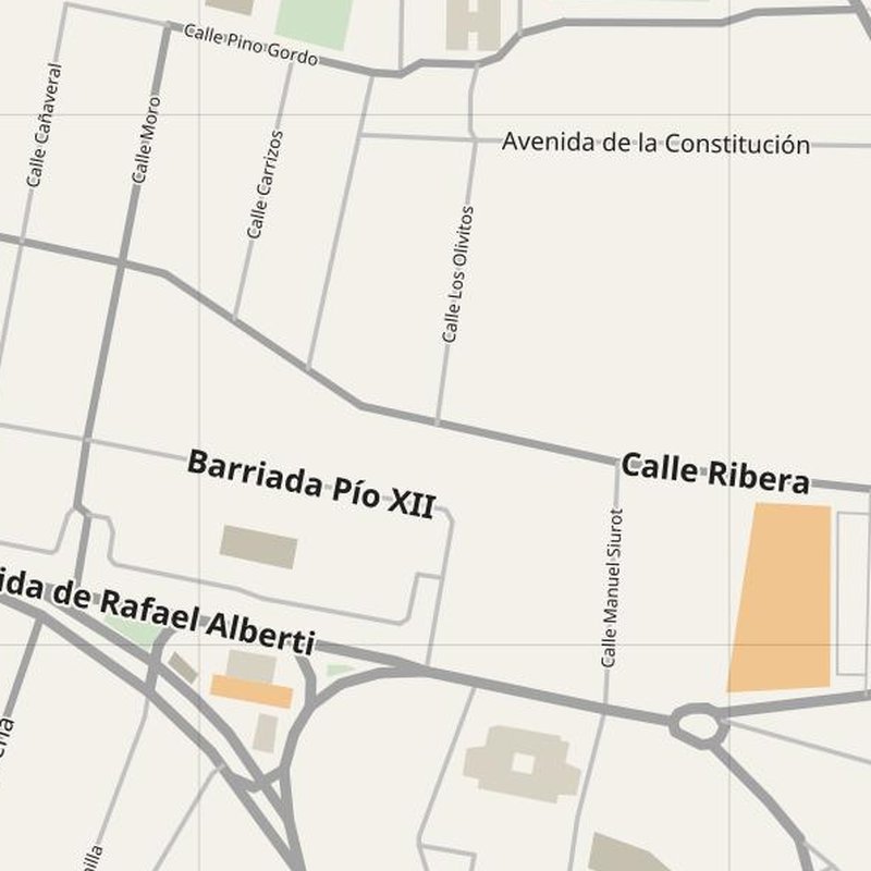 Almonte street map with house numbers — printable address map PDF, Spain