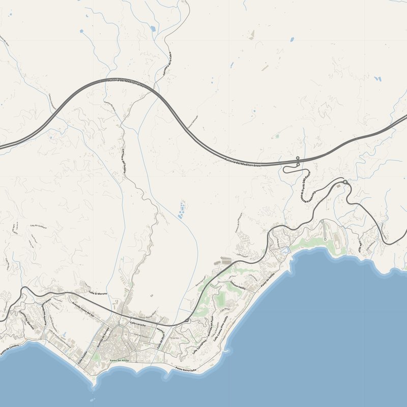 Almuñécar Map PDF — Printable Street Map Poster with House Numbers