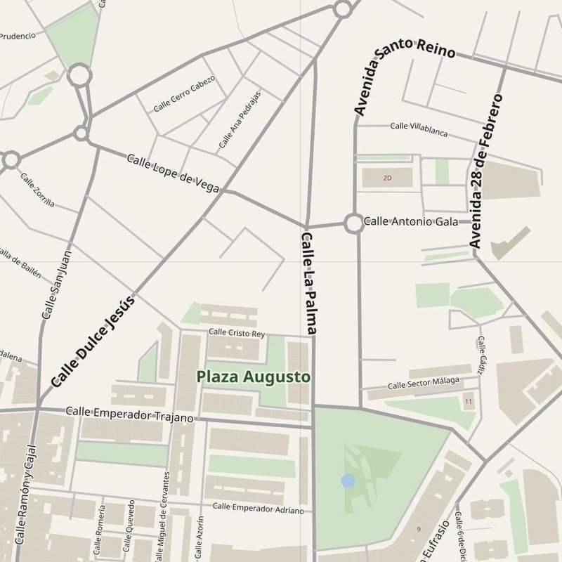 Andújar street map with house numbers — printable address map PDF, Spain
